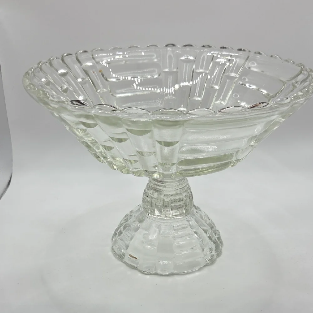 Jeannette Glass Compote Bowl. Vintage
